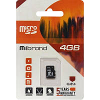 Карта памяти Mibrand 4GB microSDHC class 6 Без адаптера MICDC6/4GB n