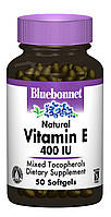 Натуральний вітамін Е 400IU Bluebonnet Nutrition 50 желатинових капсул NB, код: 1845290