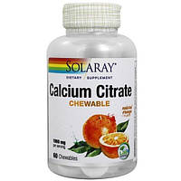 Микроэлемент Кальций Solaray Calcium Citrate 1000 mg 60 Chewables Natural Orange Flavor SOR-0 NB, код: 7519024