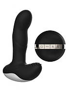 Масажер простати Вібратор  Silicone Massager USB 7 Function + Pulsator / Heating BLACK