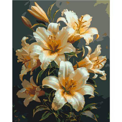 Картина по номерам Яркие лилии с красками металлик 50*60 см Оригами LW 3303-big exclusive