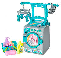 Дитячий ігровий набір Пральна машина Limo Toy M 4393 I UA Ігрова пральна машина з вішалками та кошиком