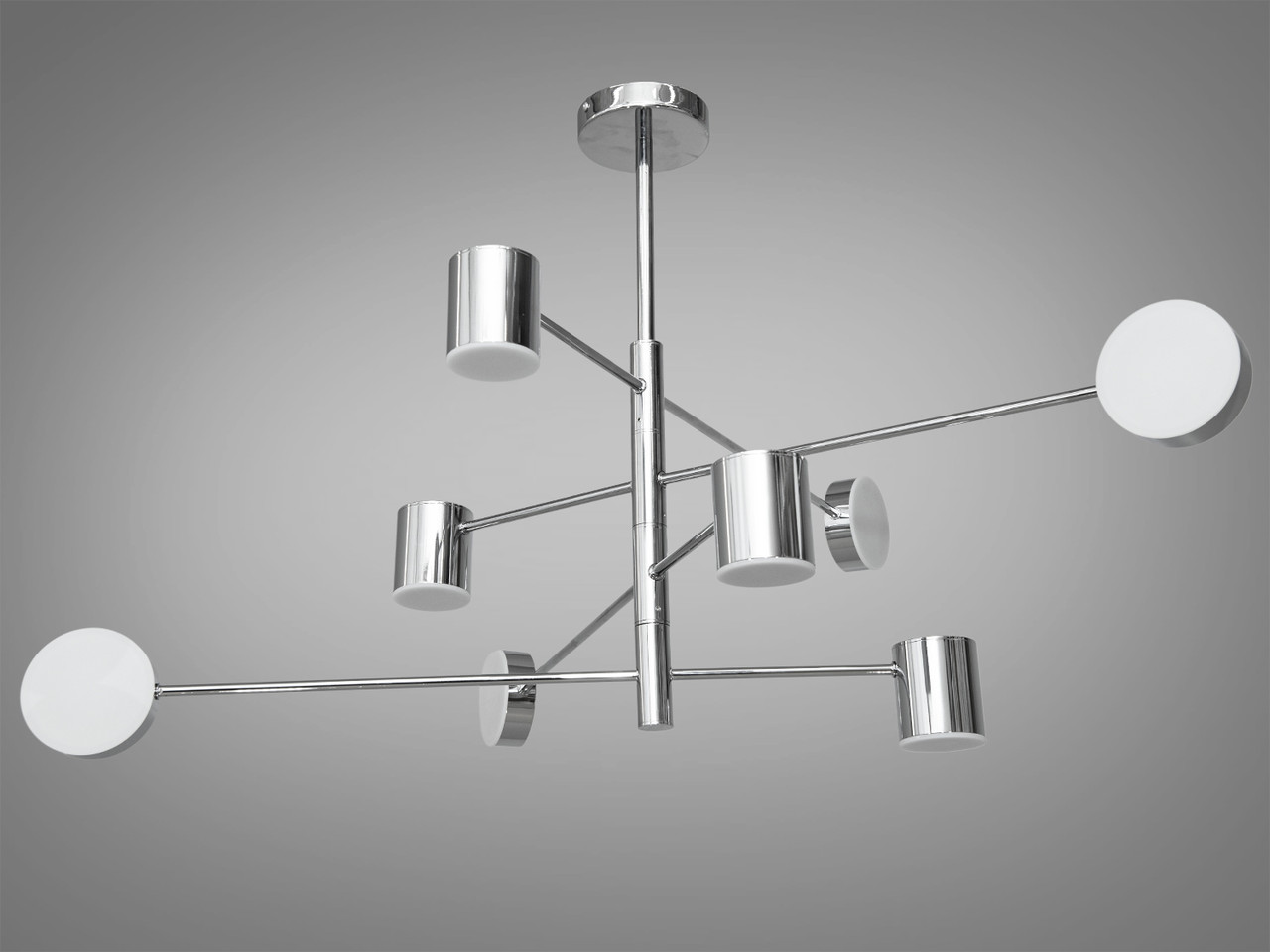 Стильна сучасна LED-люстра для кухні-студії, колір хром, 40W D302-8CH-LS