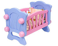 Ліжечко для ляльки Technok Toys 44 х 27 х 31 см Pink and Purple (56836)