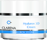 Ультраувлажняющий крем Clarena Hyaluron 3D Line Hyaluron 3D Cream для сухой и зрелой кожи лица с гиалуроновой