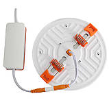 Світильник точковий врізний явросвітло 9 Вт круг LED-R-100-9 4200К без рамки, фото 4