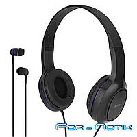 Наушники HOCO W24 Enlighten headphones with mic set Purple (2x1)