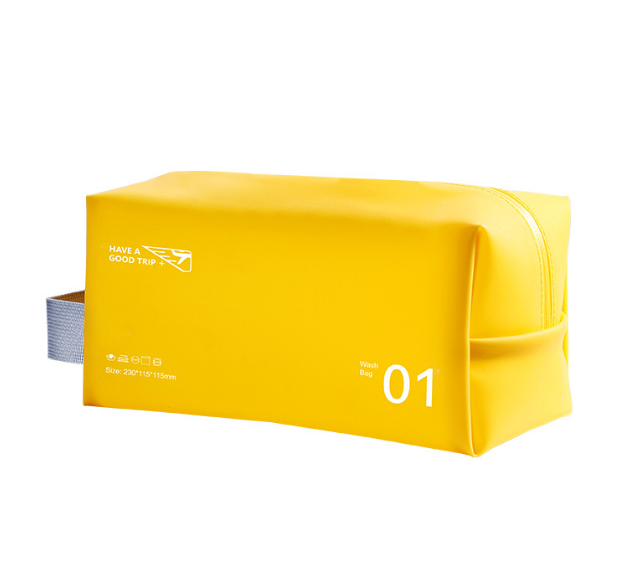 Косметичка прорезинена для басейну "JELLY WASH BAG 01". Розмір 23х11,5х11,5 см. Жовтий колір, фото 1