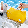 Косметичка прорезинена для басейну "JELLY WASH BAG 01". Розмір 23х11,5х11,5 см. Жовтий колір, фото 3