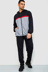 Спорт костюм чоловічий, колір чорно-сірий, 244R9133 M, M, 46