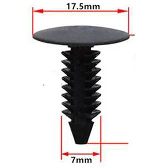 Кліпса криплення обшивки кузова Універсальна АвтоКрепеж Натискна (1733), фото 1