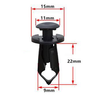 Кліпса криплення обшивки кузова Універсальна АвтоКрепеж з натискним штирком (1044), фото 1