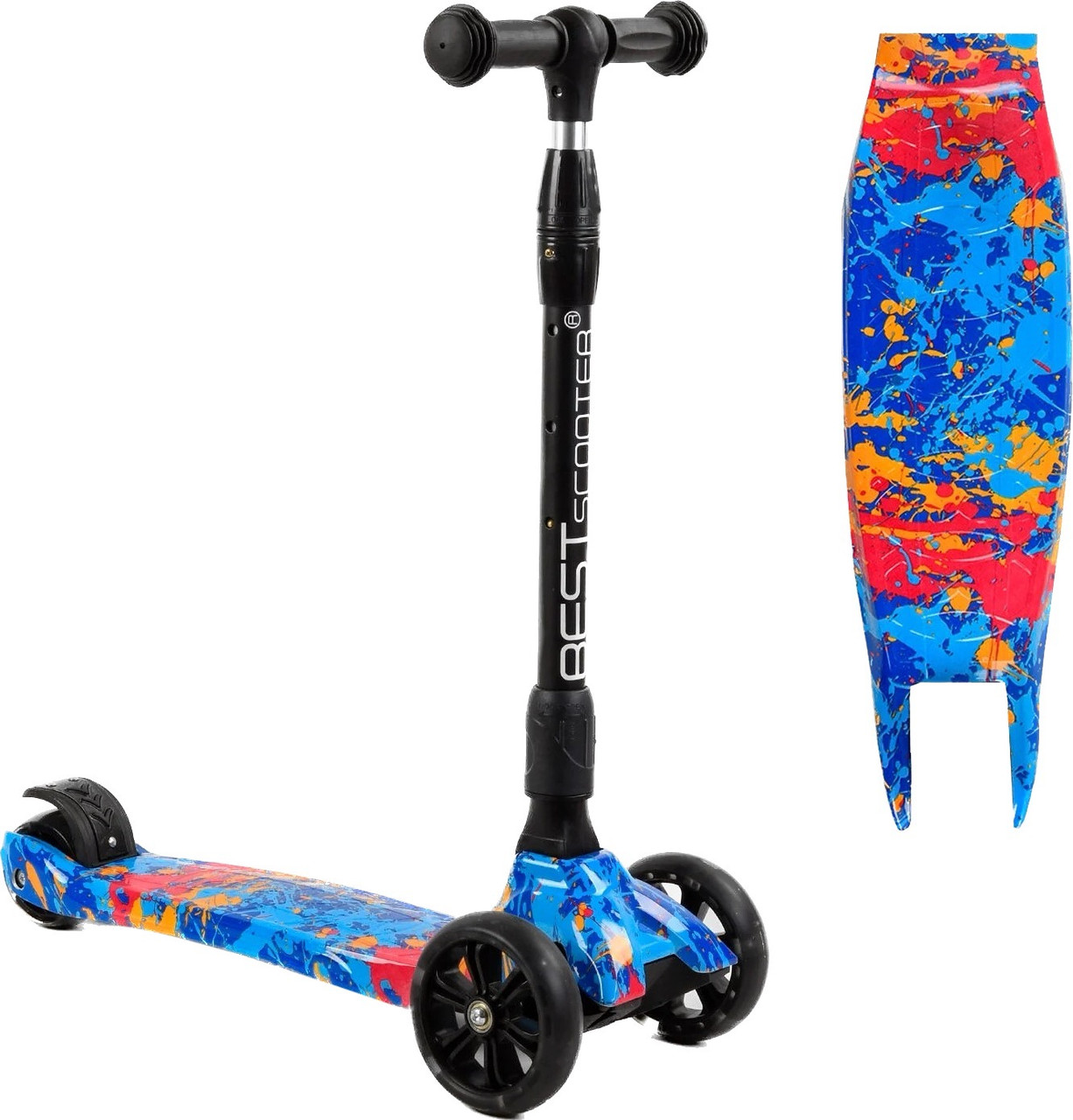 Самокат Best Scooter Maxi (складне кермо, світні колеса) арт. 82-961