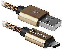 Кабель Defender USB09-03T PRO USB(AM)Type-C, 1m Gold (87812) (6488852) NB, код: 1871642