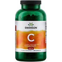 Витамин C Swanson Vitamin C with Rose Hips 1000 mg 250 Caps SWA-01106 NB, код: 7519242