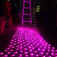 Гірлянда Сітка світлодіодна 120-LED, рожева 1,5х1,2м