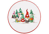 Тарелка керамическая Рождественские Гномы 24см, Брак (крэк эмали) RM7-813 ОСТАТОК