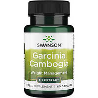 Гарцинія Swanson Garcinia Cambogia 5:1 Extract 80 mg 60 Caps IN, код: 7704516