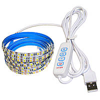 Комплект LED ленты USB 5В 2835(120LED/м) IP20 CCT с регулятором 5 мм, 2 м