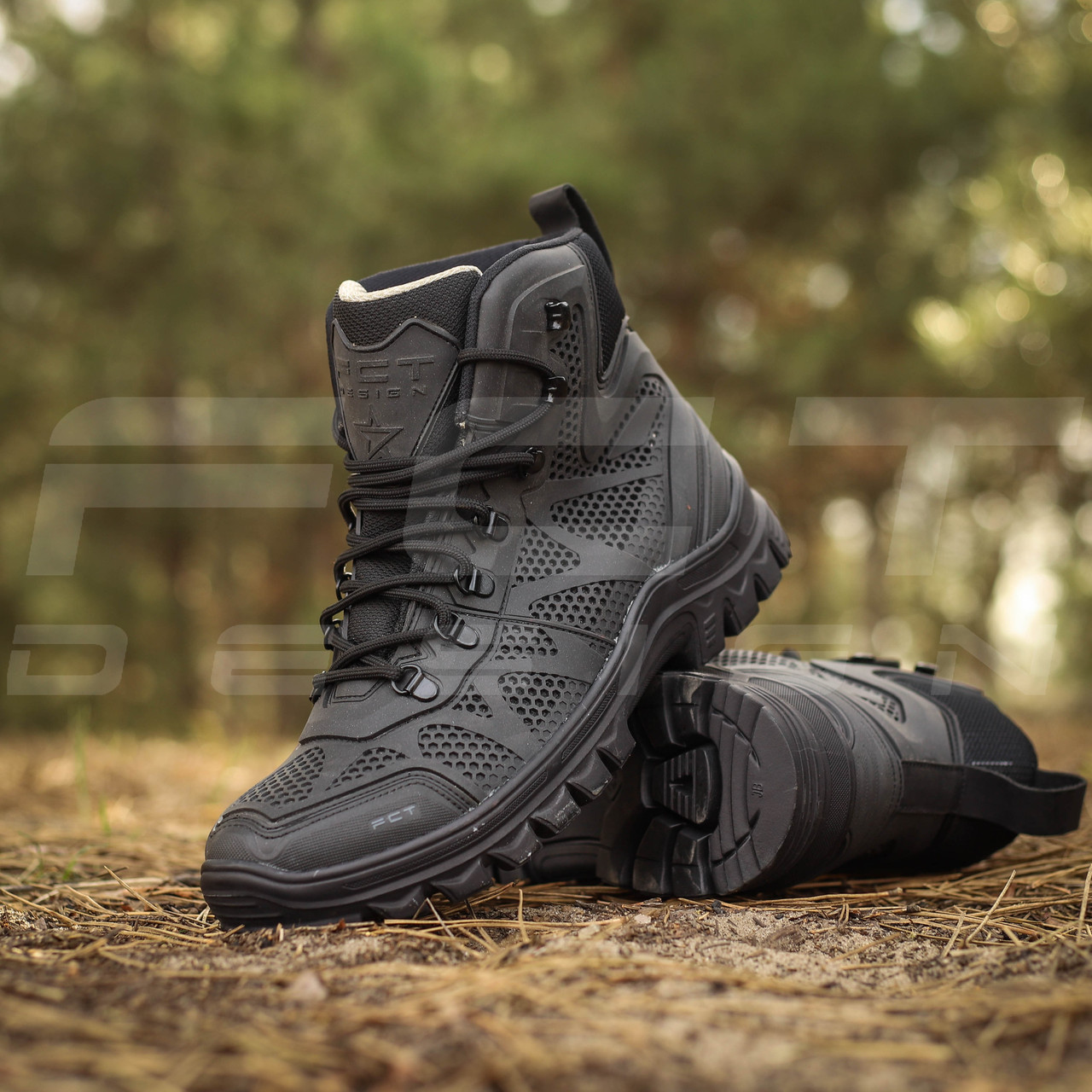Черевики літні тактичні Тайфун чорні, фото 1