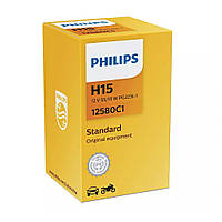Галогеновая лампа Philips 12580C1 H15 12V 15/55W PGJ23t-1