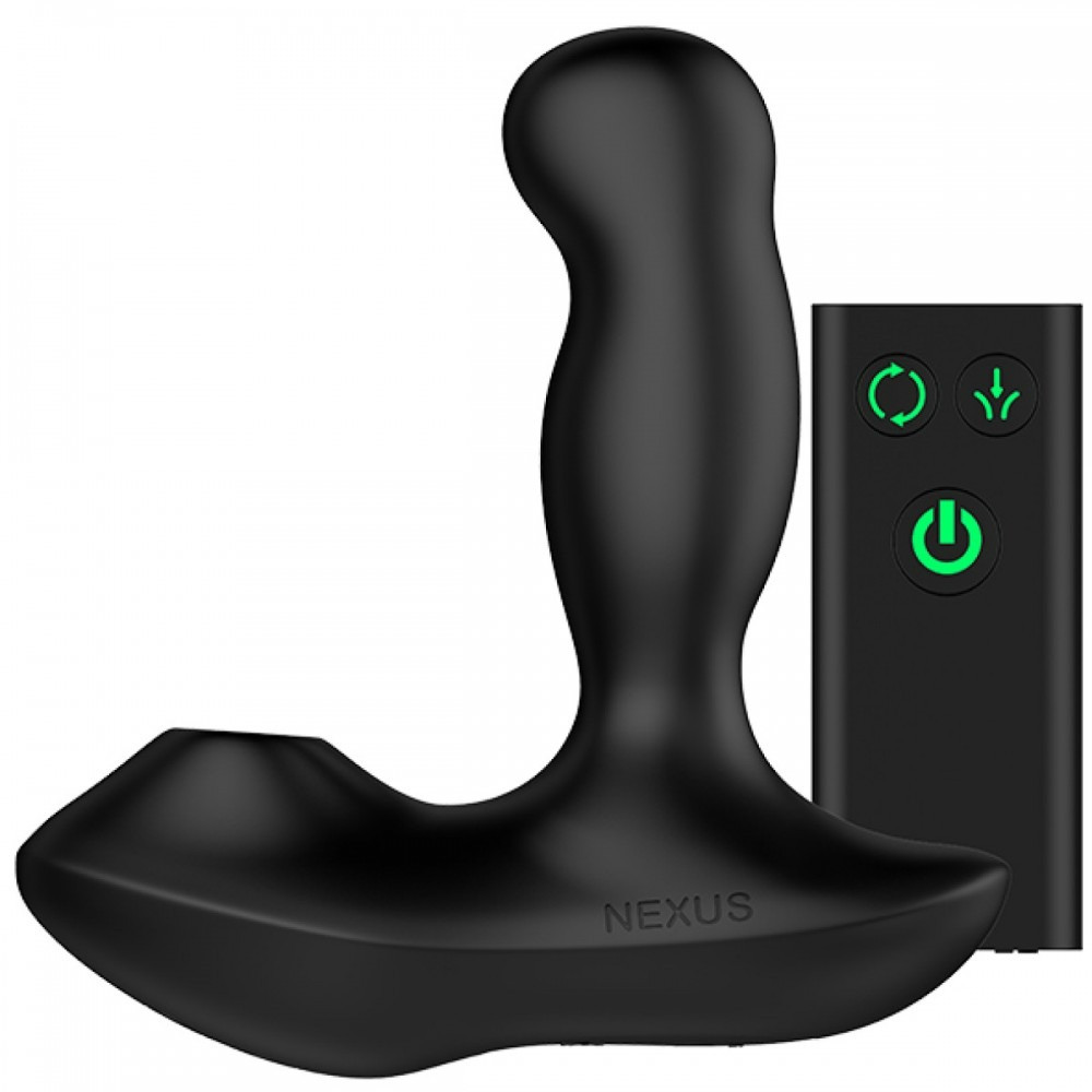 Масажер простати з вібрацією і вакуумною стимуляцією Revo Air Nexus, силіконовий, чорний, 14 х 3.4 sexstyle
