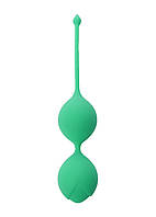 Силіконові вагінальні кульки Silicone Kegel Balls 29mm 60g Green sexstyle