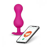 Вагінальні кульки смарт Gvibe, на жорсткому зчепленні, керування з програми, рожевий, 8 х 3 см sexstyle