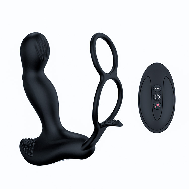 Масажер простати Wibrator-Silicone Massager 7 Function and Heating Function, Black sexstyle