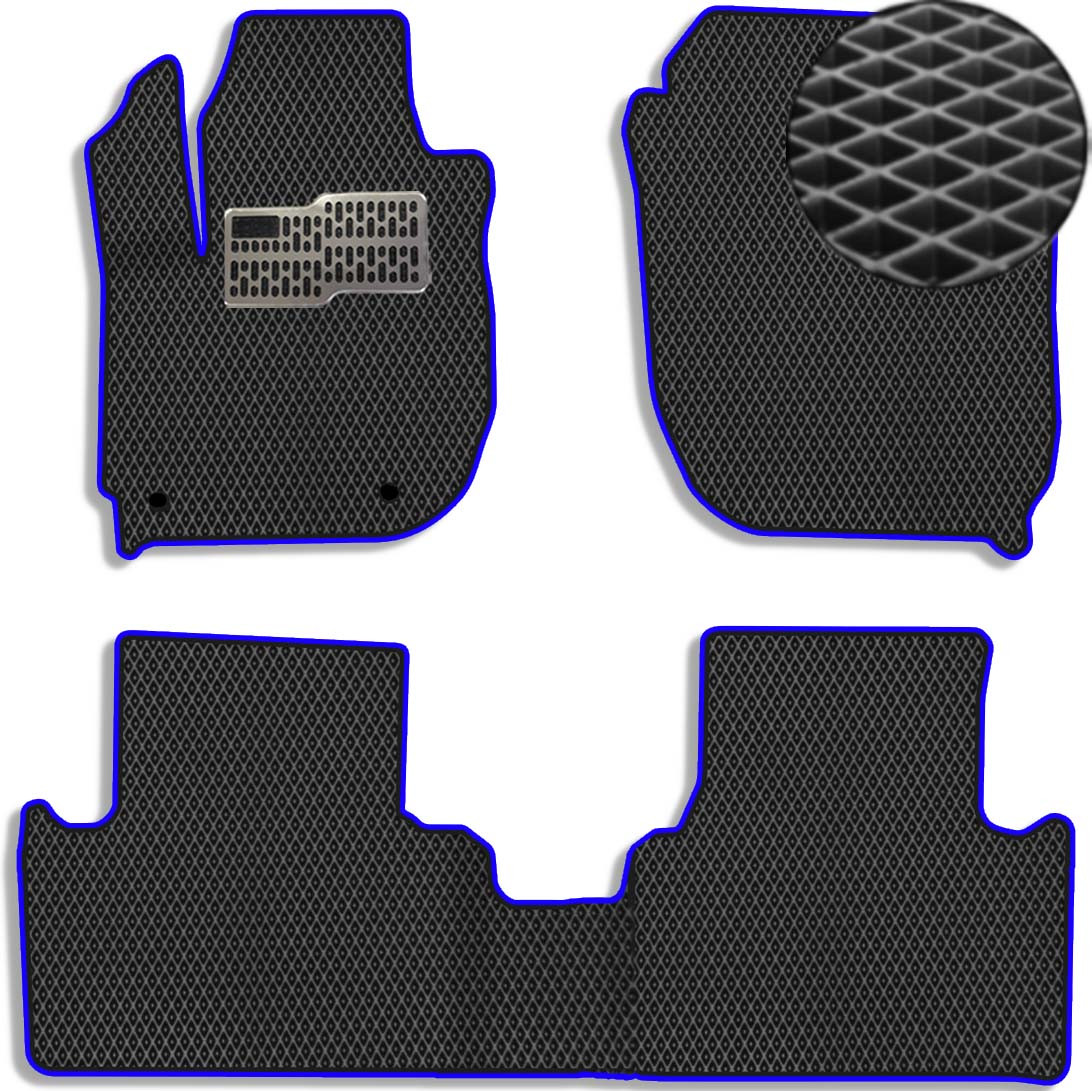 Килимки в салон EVA для Honda ENS1 2022- з підп'ятником Чорні-Синій кант 5 шт., фото 1