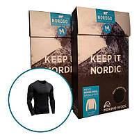 Термобелье Nordsox Men Undershirt Black 50% Wool - 50% PES верх L