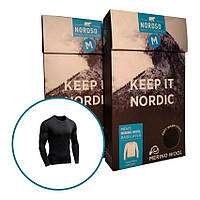 Термобелье Nordsox Men Undershirt Black 50% Wool - 50% PES верх M
