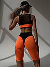 Топ жіночий спортивний - помаранчевий - чорный, фото 6