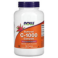 Витамин Buffered C-1000 Now Foods буферизованный комплекс 180 таблеток BB, код: 7701148