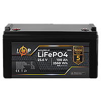 Аккумулятор LP LiFePO4 25,6V - 100 Ah (2560Wh) (BMS 80A/40А) пластик для ИБП