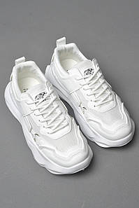 Кросівки чоловічі білого кольору на шнурівці 177368P