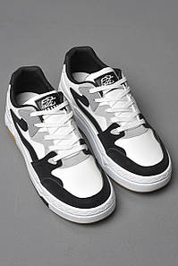 Кросівки чоловічі біло-чорного кольору на шнурівці 177384P