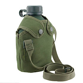 Фляга алюмінієва туристична 1 літр з Чехлом Green (3_04679)