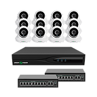 Комплект видеонаблюдения на 12 камер GV-IP-K-W84/12 5MP Кешбек до 5%