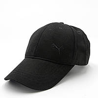 Бейсболка Puma черная, кепка с вышивкой логотип Пума, бейс мужской/женский летний