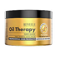 Маска для волос Масляная терапия с аргановым маслом, макадамией, кокосовым маслом и ши Revuel BM, код: 8163877
