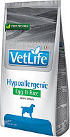 Сухий лікувальний корм для собак Farmina Vet Life Hypoallergenic Egg & Rice дієтичне харчування у разі харчового