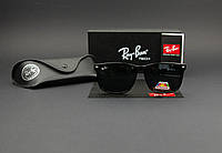 Солнцезащитные очки RAY BAN Wayfarer поляризационные антибликовые UV400 (арт. P7004) черные глянцевые