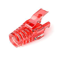 Ковпачок ізолюючий PiPo RJ-45 Cat.5/Cat.6 (100 шт/уп.), Transparent-red