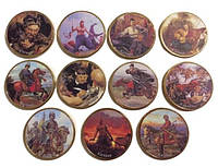 Набор сувенирных монет Mine Козаки 11 шт 26 мм Золотистый (hub_ndyamz) NX, код: 7544810