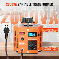 Трансформатор переменного напряжения VEVOR 2000VA с переменным напряжением, 6,6 ампер, вход 230 В, выход 0-300