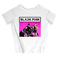 Детская футболка с рисунком "black pink" 128 Family look