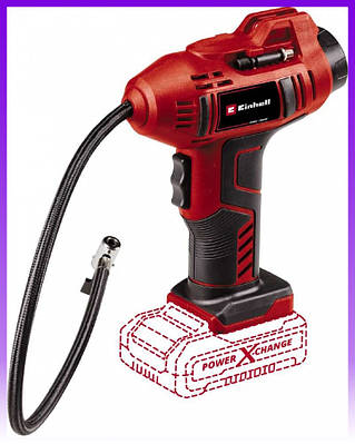 Einhell Компресор ручний акум CE-CC 18 Li - Solo, 18В, PXC, 12-10 та 8 л/хв, 11 бар - | Ну купи :) |