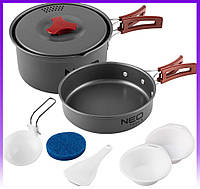 Набор посуды туристической, 7 в 1, набор посуды в поход, набор посуды для кемпинга или пикника - Neo Tools