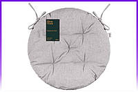 ARDESTO Подушка для стільця Ardesto Oliver, сірий, D-40см, 100% бавовна (напов.холоф.50% пп 50%) - | Ну купи :) |